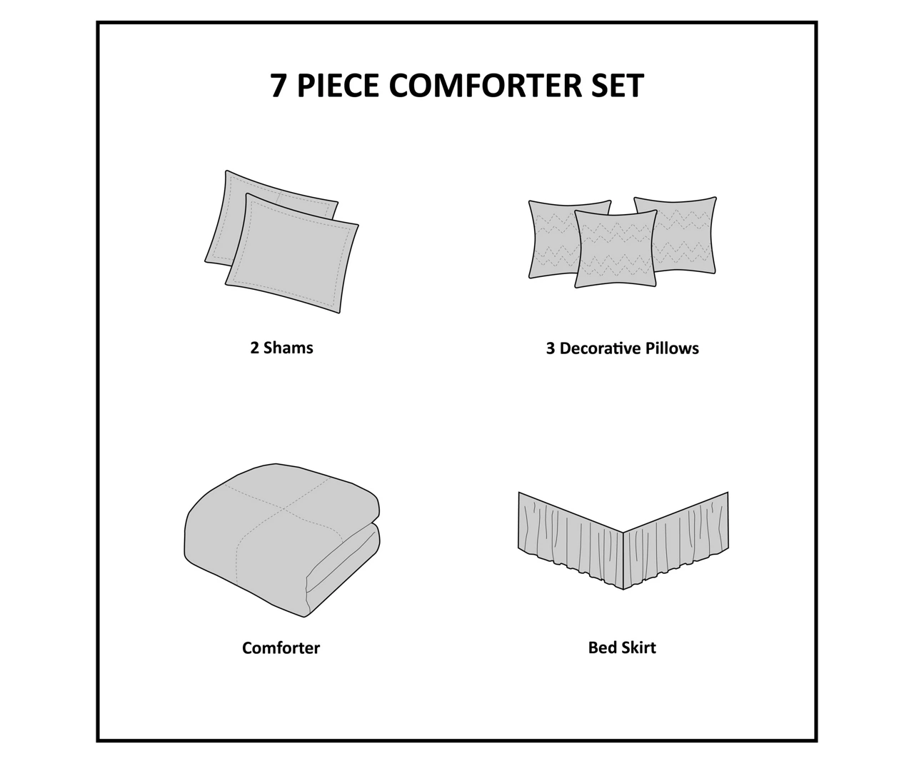 Kelan Navy Streak Patchwork Seersucker California King 7-Piece Comforter Set - Image 15