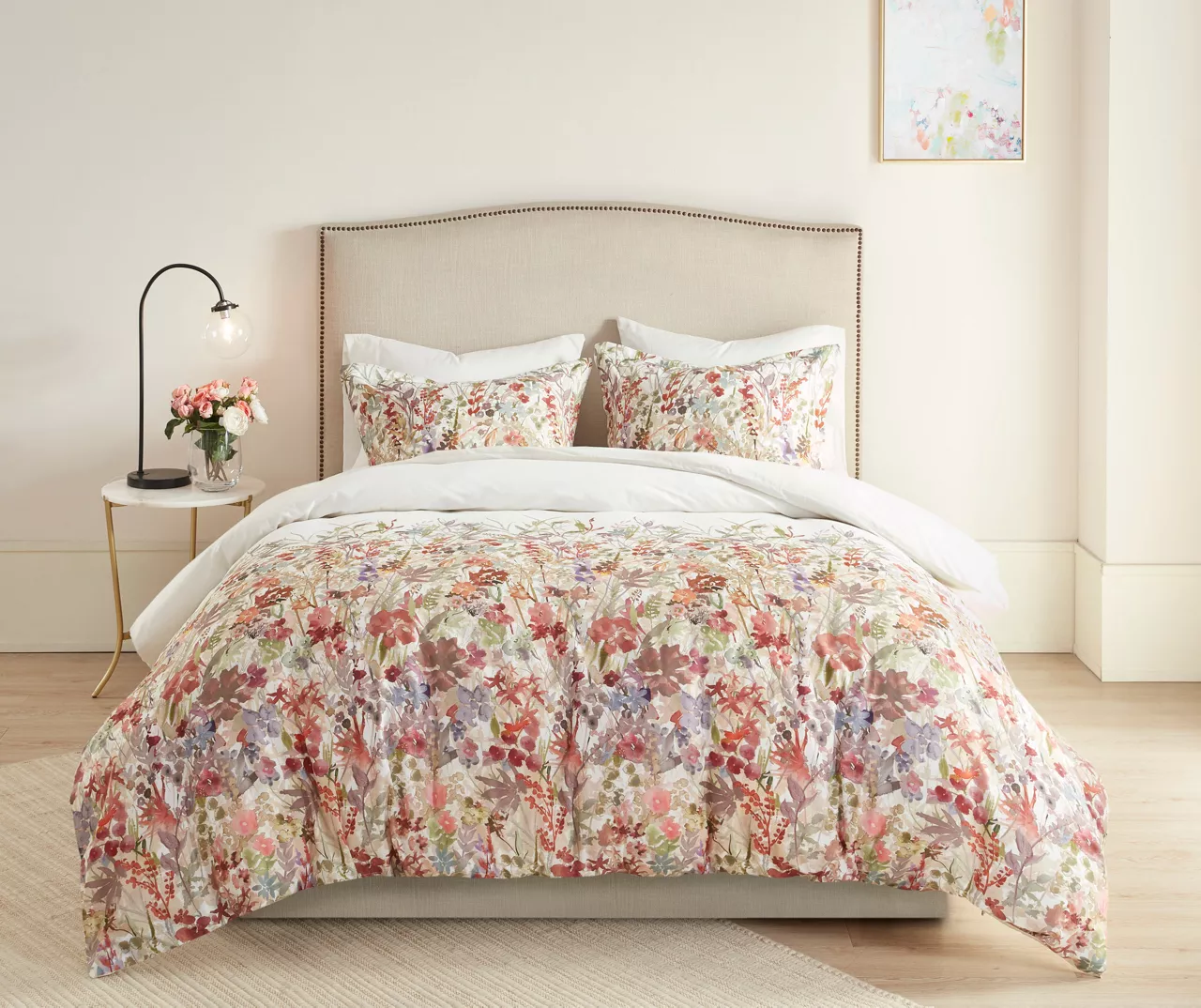 Julia Watercolor Floral Duvet Cover Set