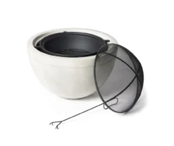 24" Concrete Look Wood Burning Fire Pit