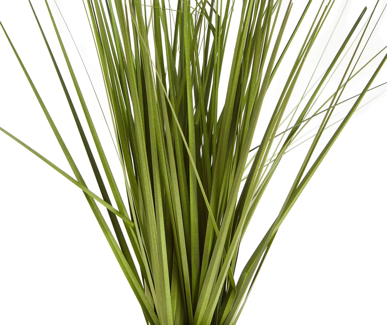 Green Decorative Grass In White Round Pot - Image 2