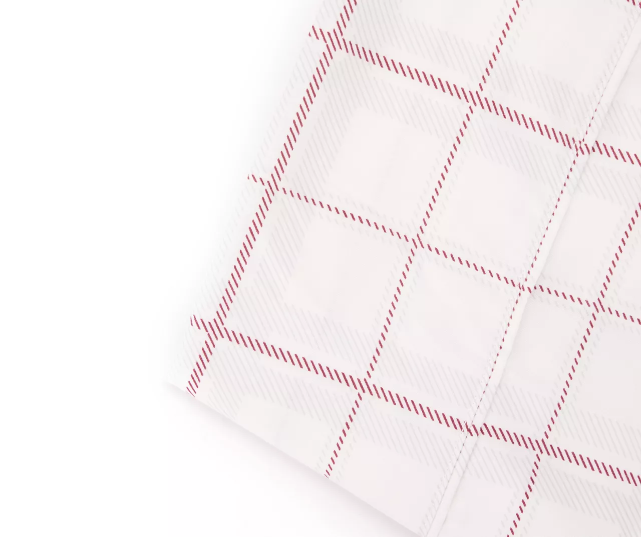 Red & White Windowpane Plaid Twin 3-Piece Microfiber Sheet Set