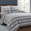 Navy & Gray Dinosaur Reversible Twin 2-Piece Quilt Set