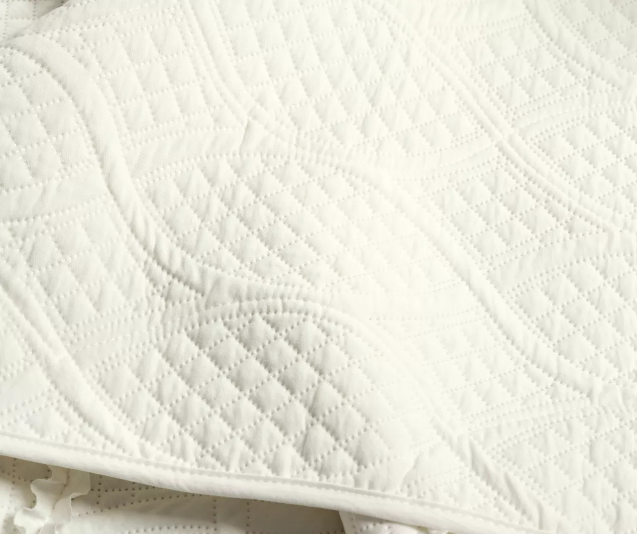 Lush Decor Avon Ivory Ruffled Helix Pattern Quilt Set - Image 5