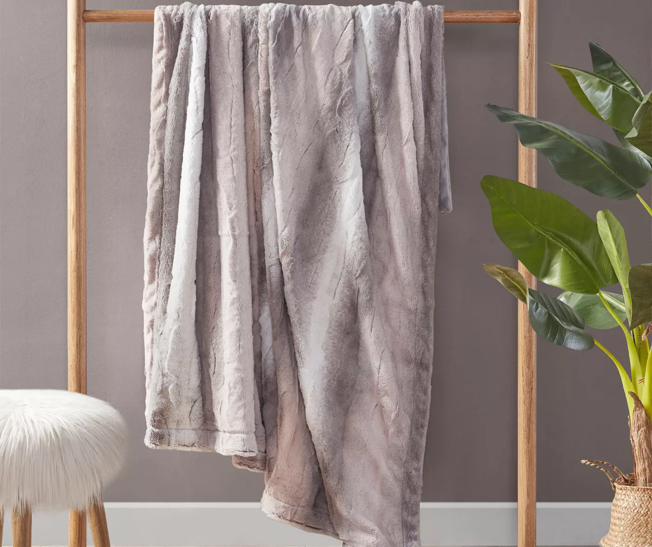 Marselle Stripe Oversize Faux Fur Throw, (60" X 70") - Image 13