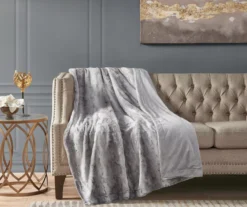 Marselle Stripe Oversize Faux Fur Throw, (60" X 70")