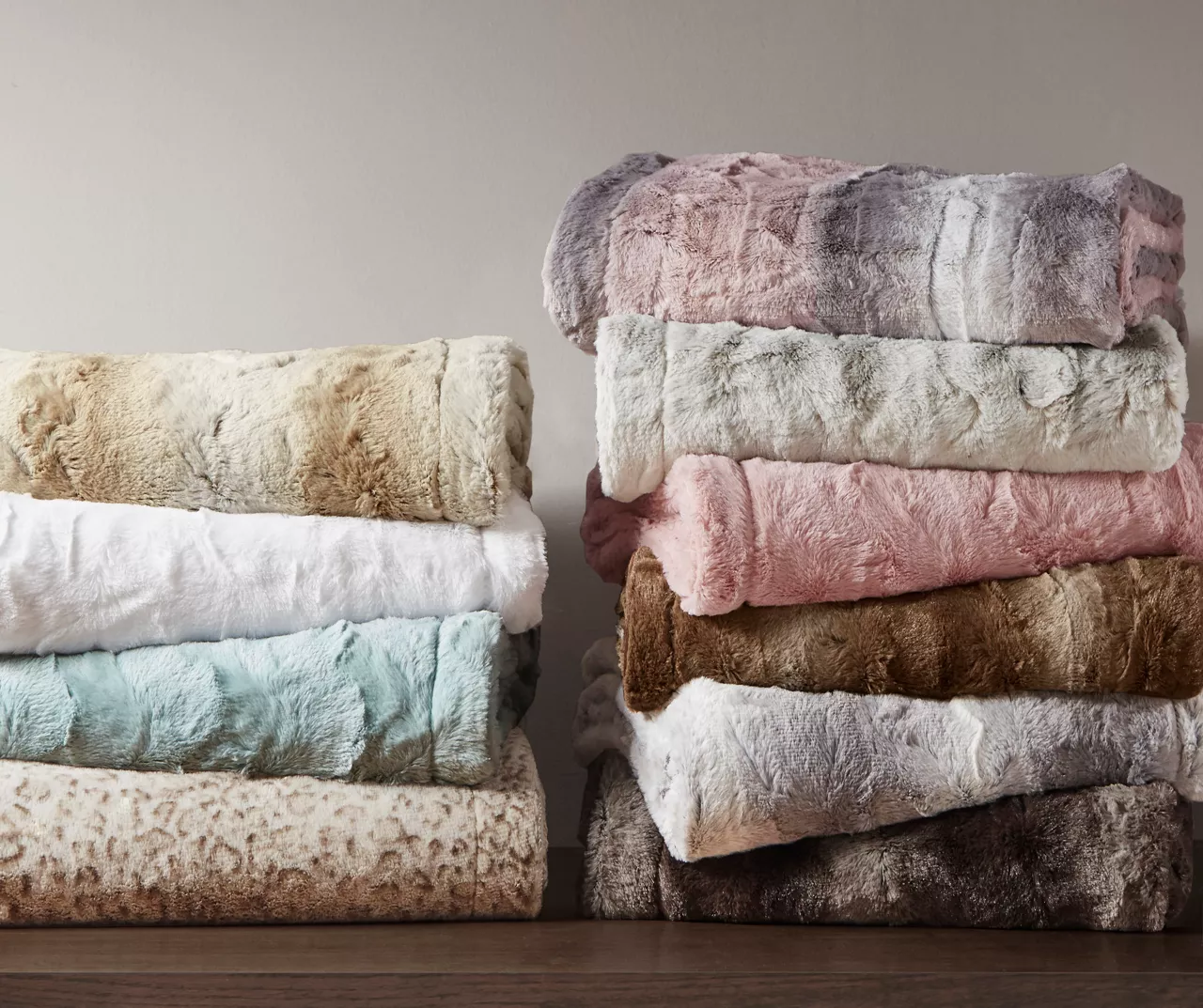 Marselle Stripe Oversize Faux Fur Throw, (60" X 70") - Image 10