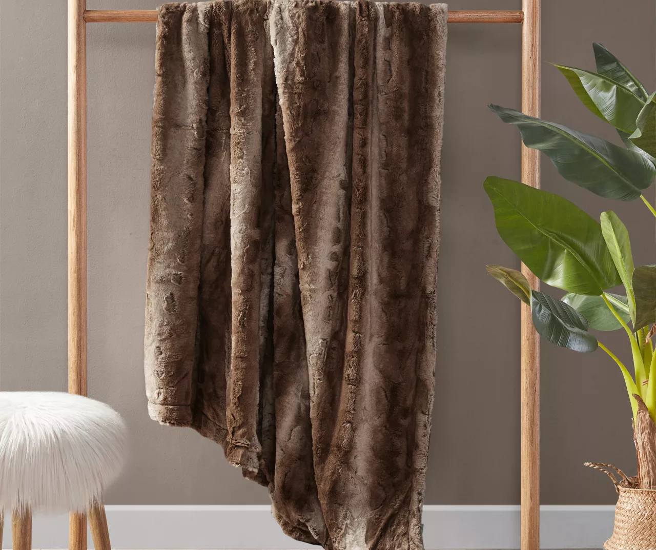 Marselle Stripe Oversize Faux Fur Throw, (60" X 70") - Image 19
