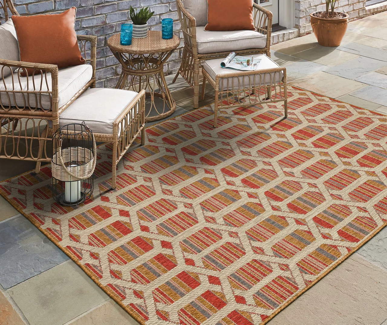 Mohawk Home Cabana Geo Rust Area Rug - Image 15