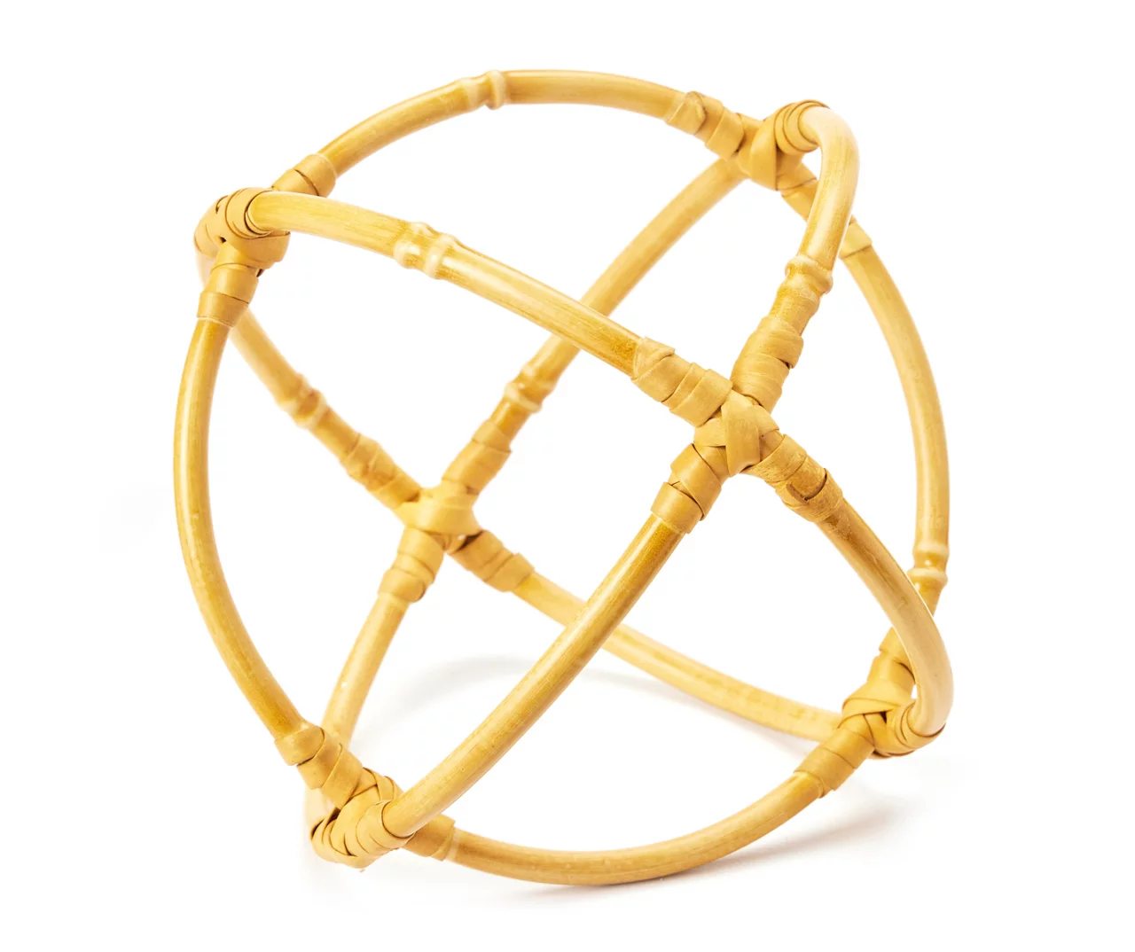 Wild Sedona Bamboo Look Metal Orb Tabletop Decor