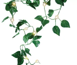 7' Warm White LED Green Vine String Lights, 3-Pack