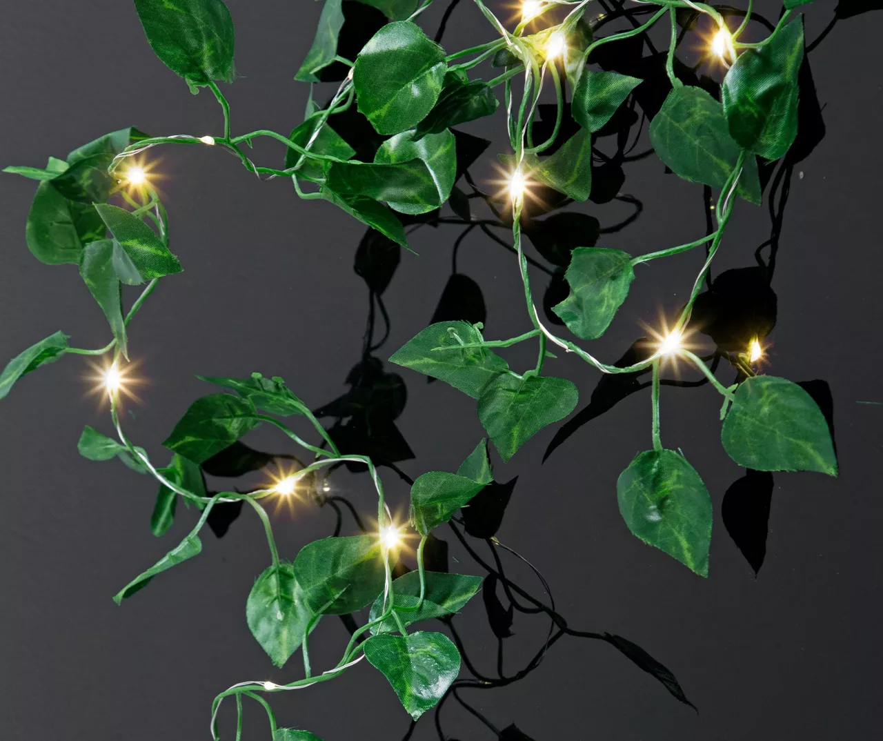 7' Warm White LED Green Vine String Lights, 3-Pack - Image 2
