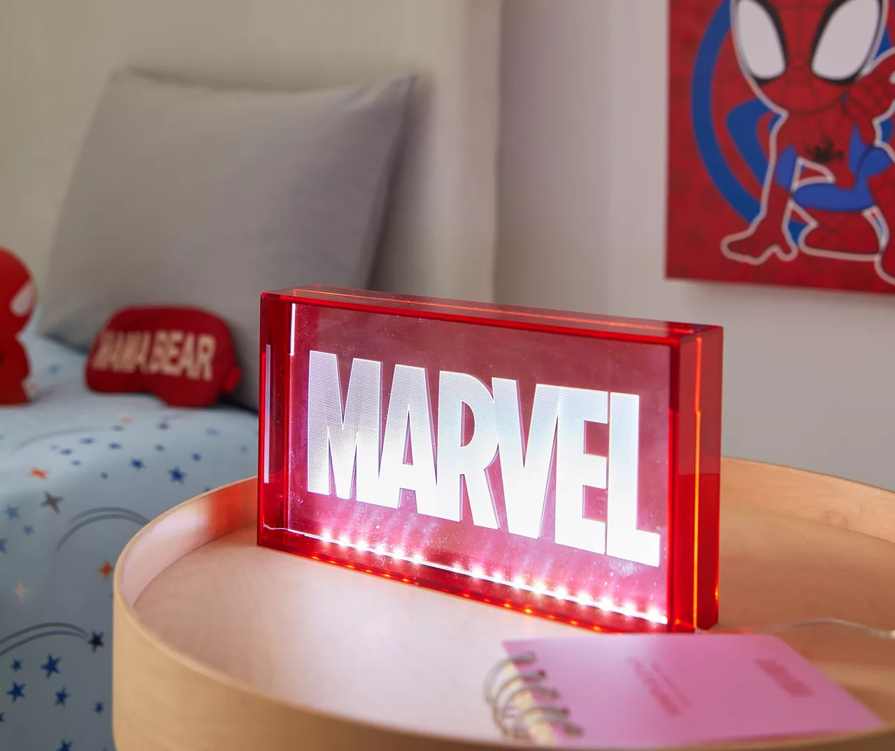 Red Marvel Logo Neon Lamp - Image 3