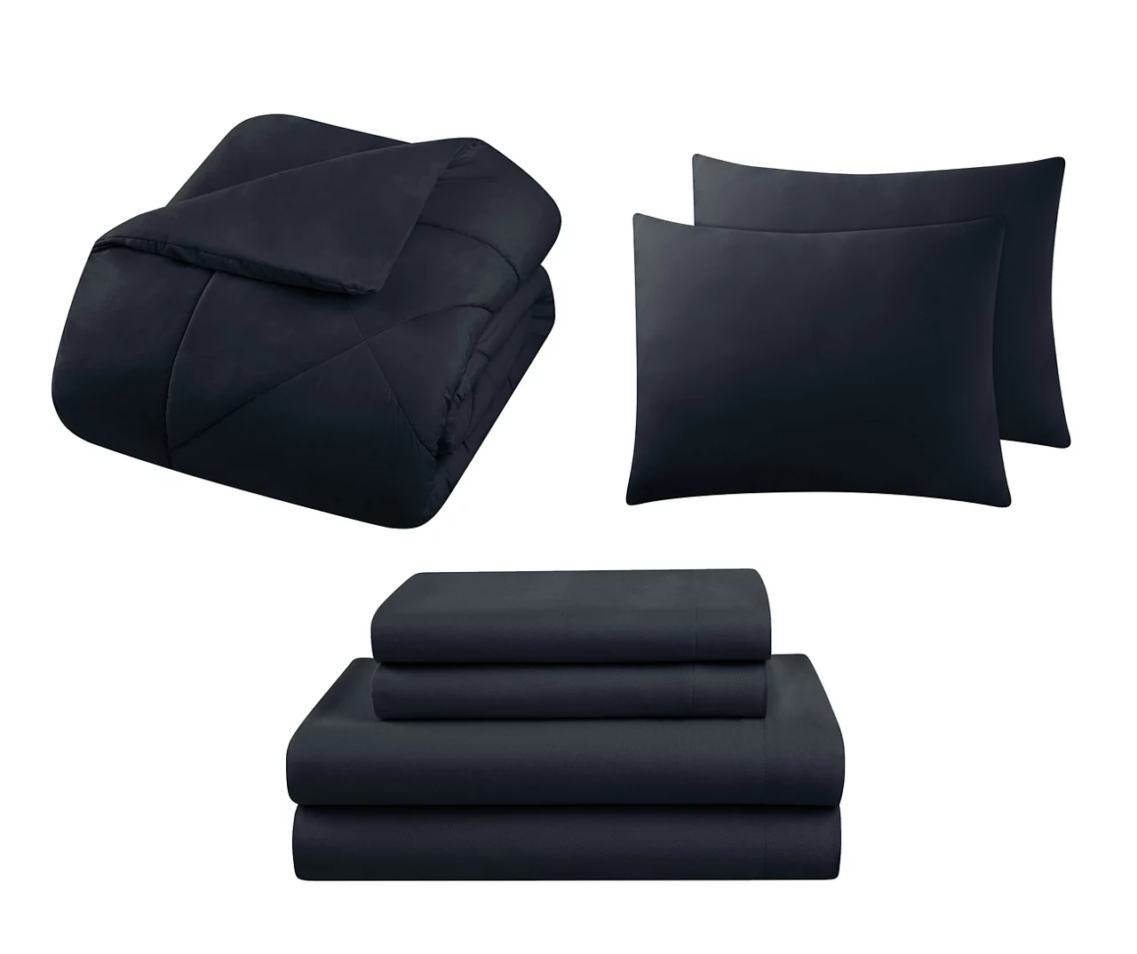 Anthracite Diamond-Quilted California King 7-Piece Comforter Set - Image 2