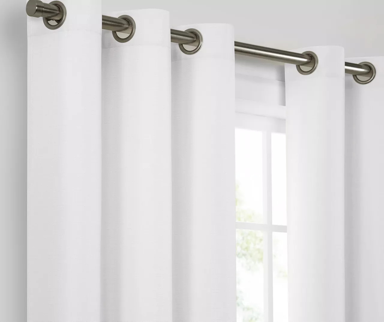 Kendall White Blackout Grommet Curtain Panel, (84") - Image 4