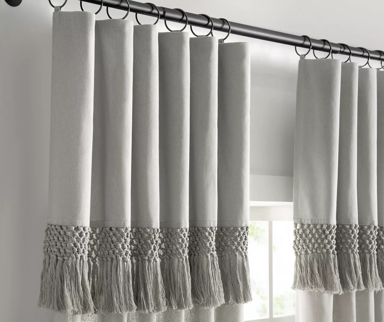 Lucinda Gray Light-Filtering Ring-Top Valance, (84") - Image 5