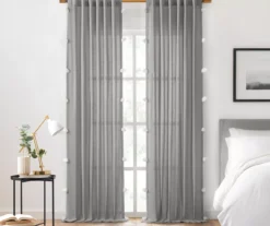 Mercantile Ardmore Tassel-Accent Light-Filtering Rod Pocket Curtain Panel