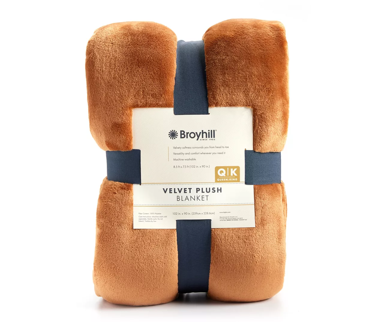 Camel Twin/Full Plush Velvet Blanket - Image 2