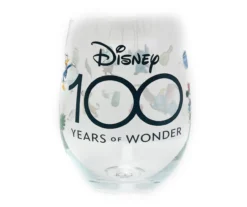 Disney 100 Heritage Multi-Character Stemless Wineglass, 4-Pack
