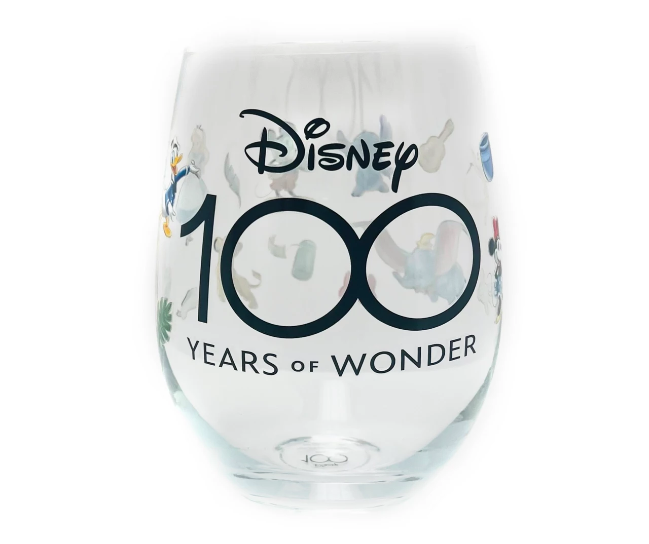 Disney 100 Heritage Multi-Character Stemless Wineglass, 4-Pack