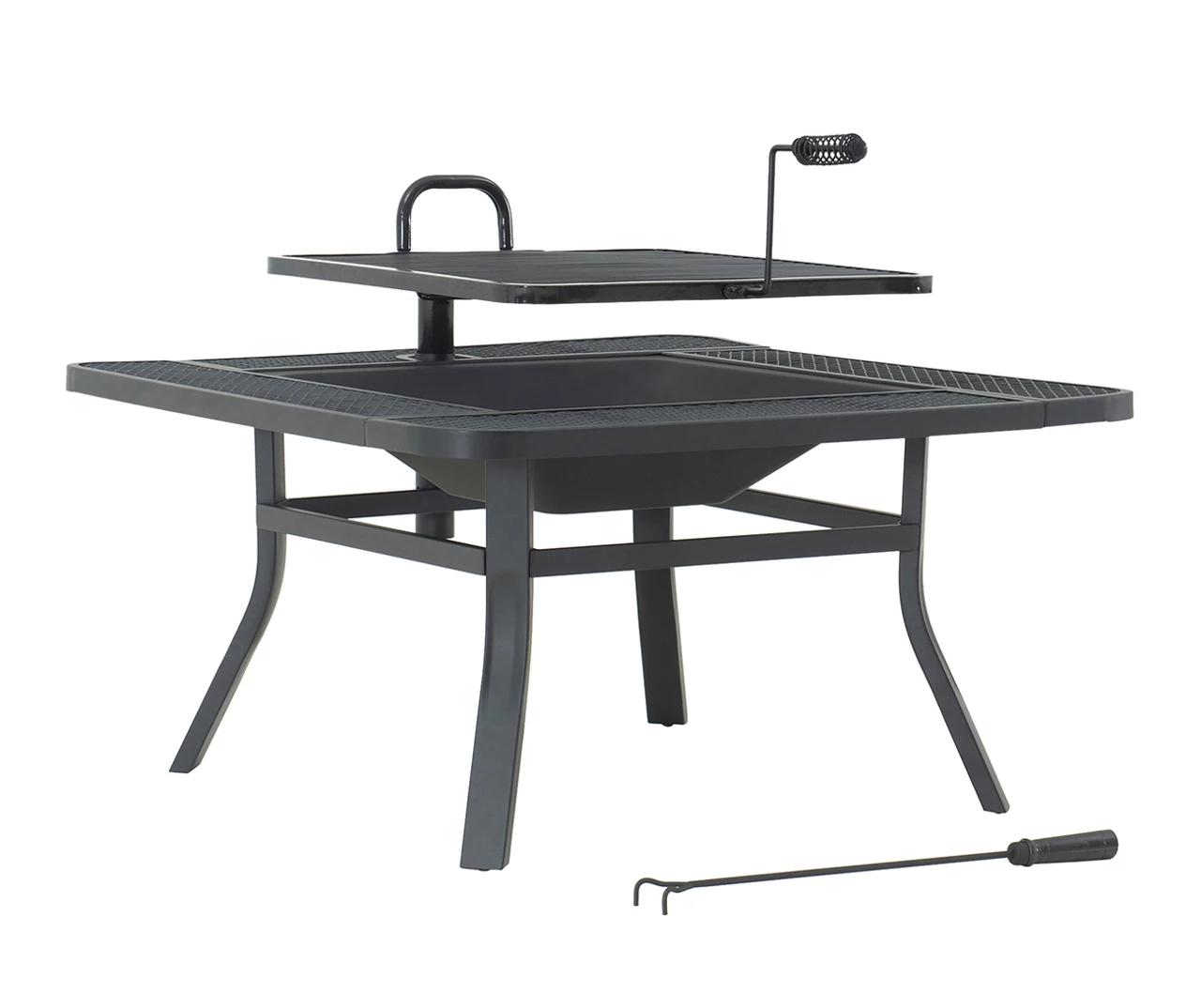 38" Darius Steel Wood Burning Fire Pit With Swing Grill - Image 2