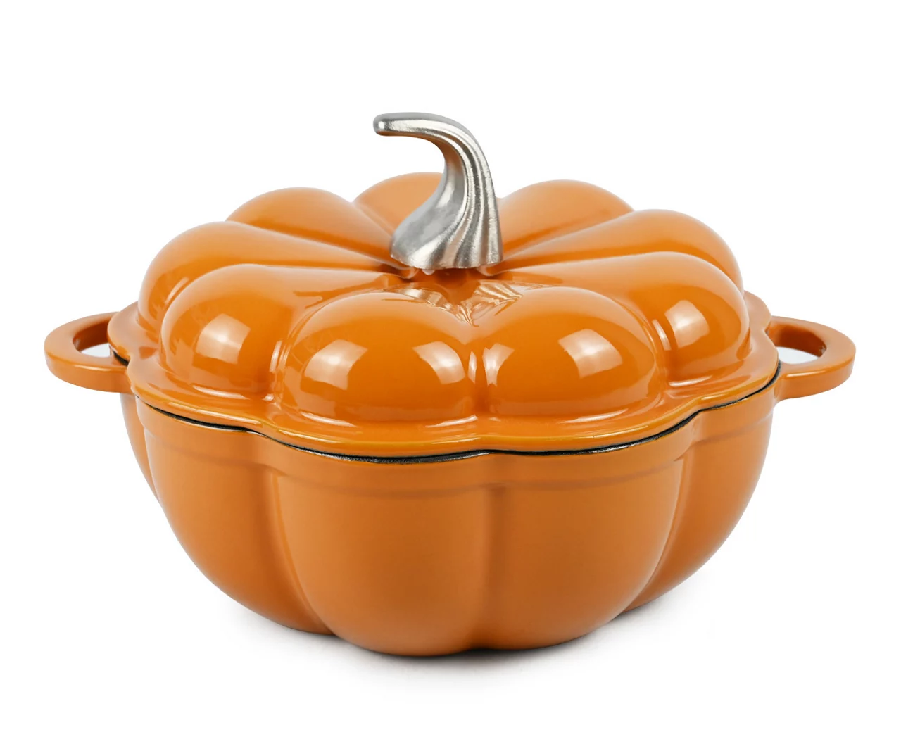 Pumpkin Enameled Cast Iron Dutch Oven, 1.8 Qt.