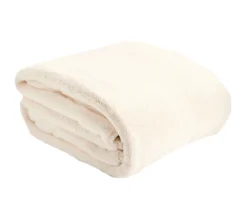Ivory Velvet Plush Throw, (50" X 60")