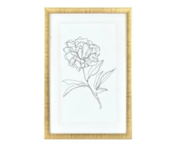 Rose Sketch Framed Art, (11.5" X 17.5")