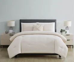 Bone White Stitch-Tufted Comforter Set