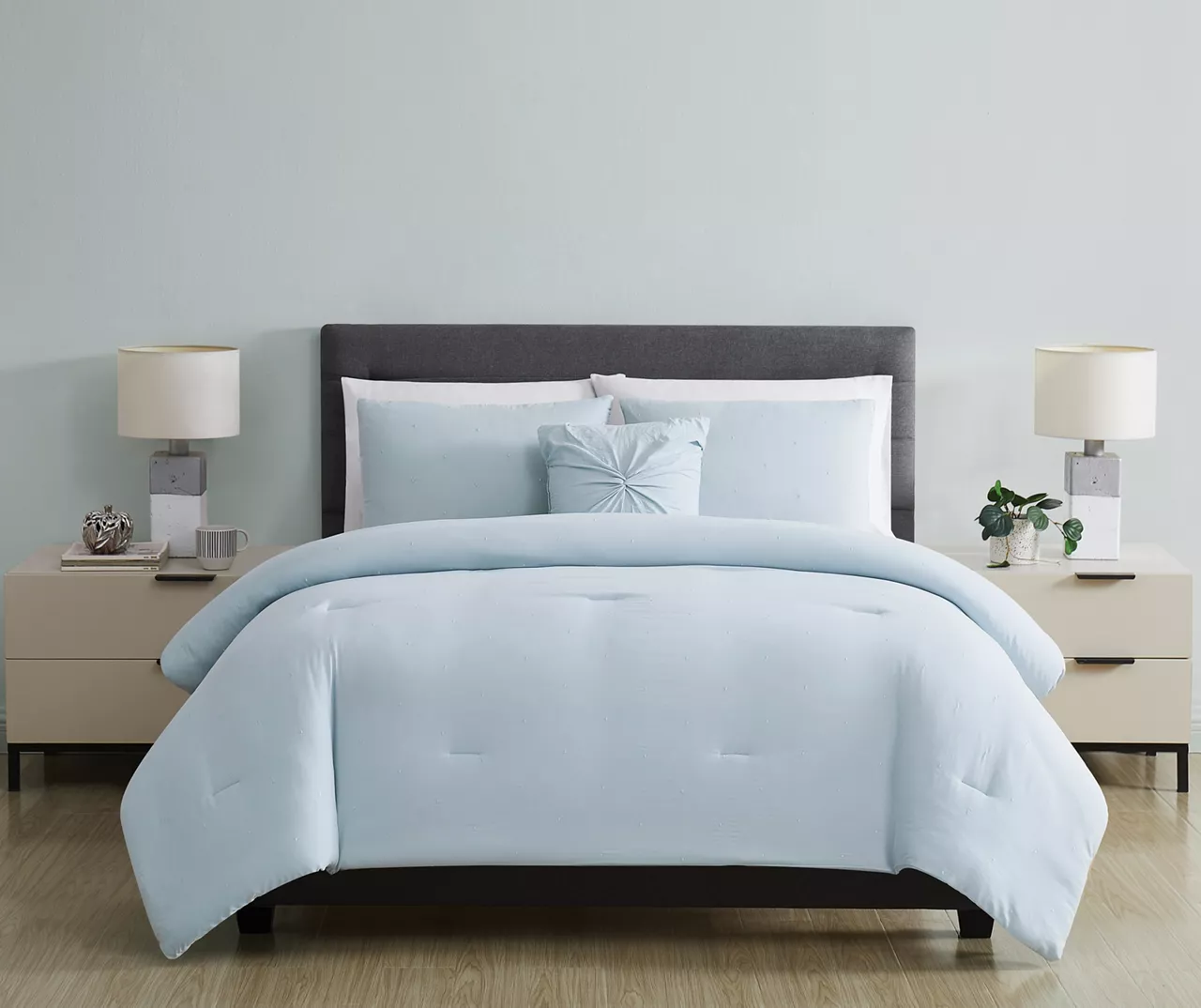 Mineral Blue Stitch-Tufted Comforter Set
