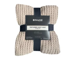 Blush Waffle-Knit Throw, (50" X 60")