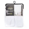 Naptime White Ruffle Blackout Rod Pocket Curtain Panel Pair, (84")