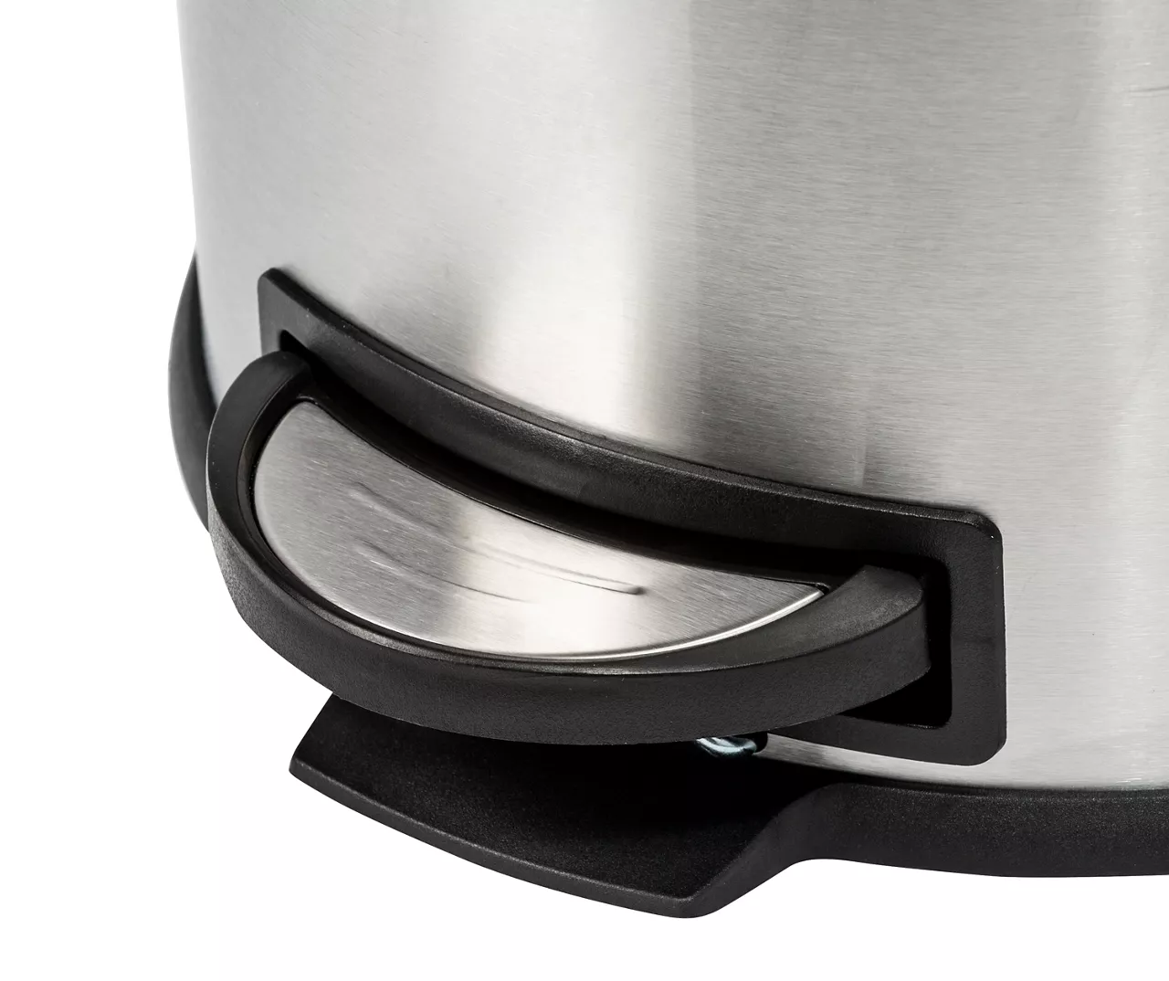 Stainless Steel & Black 8-Gal. Round Pedal Trash Can - Image 4