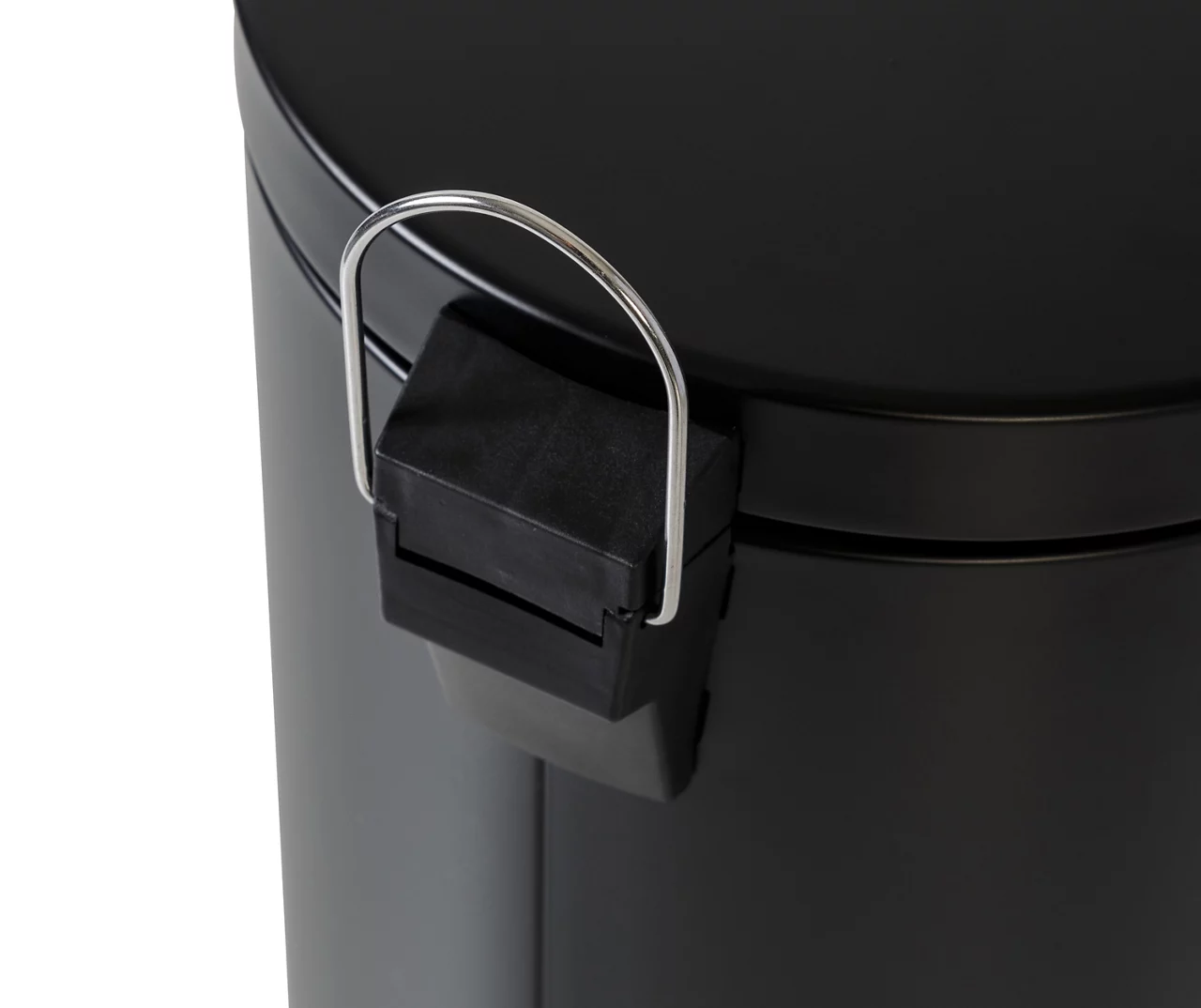 Matte Black Stainless Steel 8-Gal. Round Pedal Trash Can - Image 2