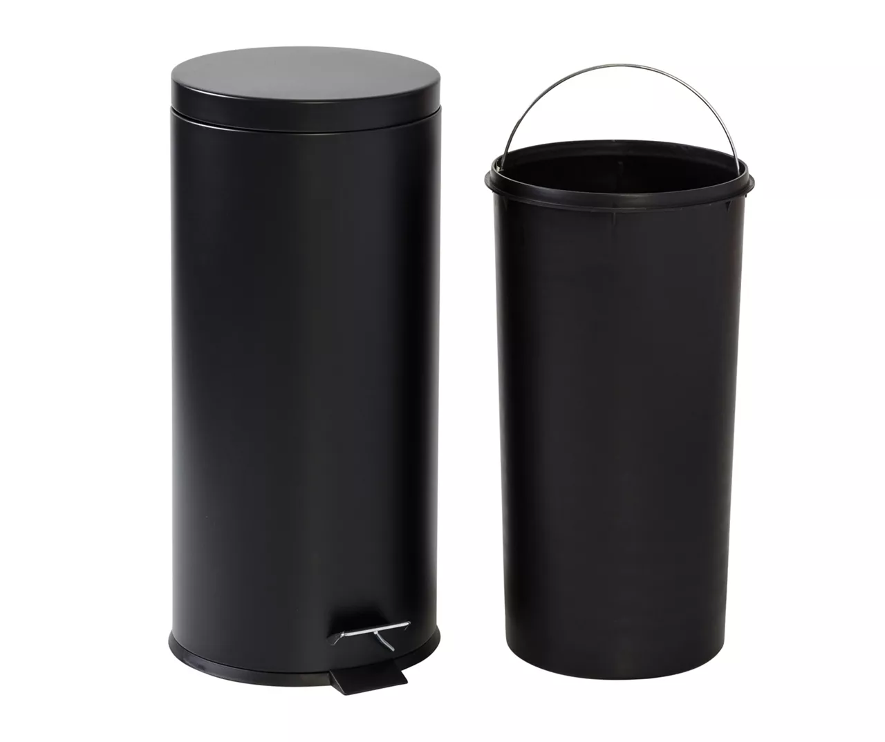 Matte Black Stainless Steel 8-Gal. Round Pedal Trash Can - Image 5