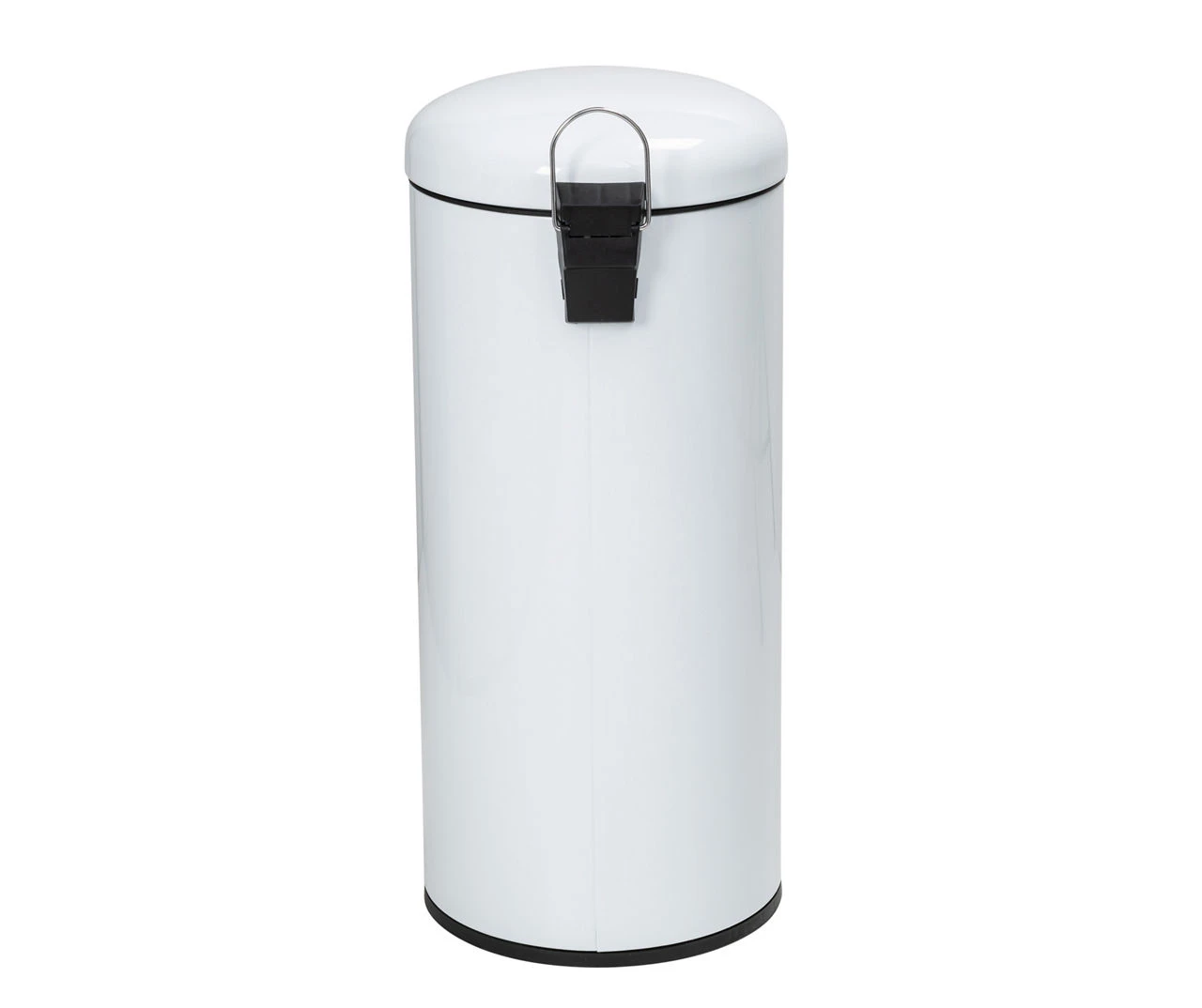 White Stainless Steel 8-Gal. Round Pedal Soft-Close Trash Can - Image 3