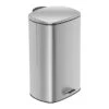 Stainless Steel 10.5-Gal. Rectangular Pedal Soft-Close Trash Can