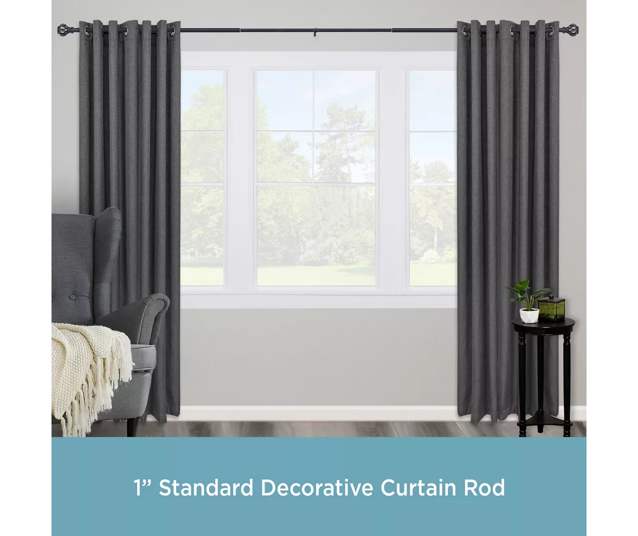 Kenney Mary 1" Adjustable Curtain Rod - Image 7