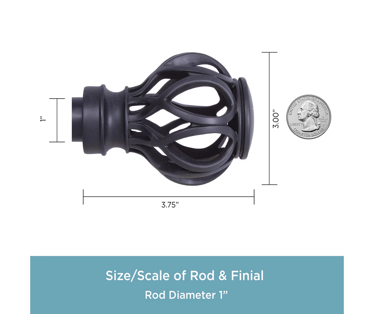 Kenney Mary 1" Adjustable Curtain Rod - Image 8