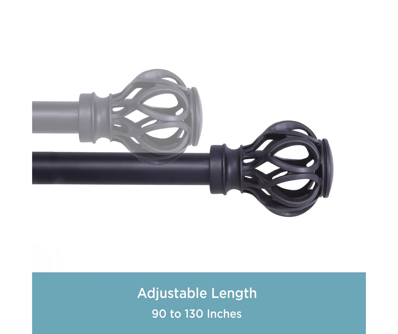 Kenney Mary 1" Adjustable Curtain Rod - Image 9