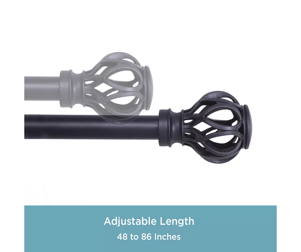 Kenney Mary 1" Adjustable Curtain Rod - Image 5