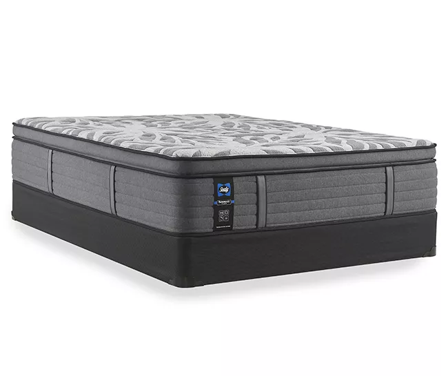 Sealy Posturepedic Plus Satisfied II California King Euro Pillow Top Soft Mattress & Box Spring Set